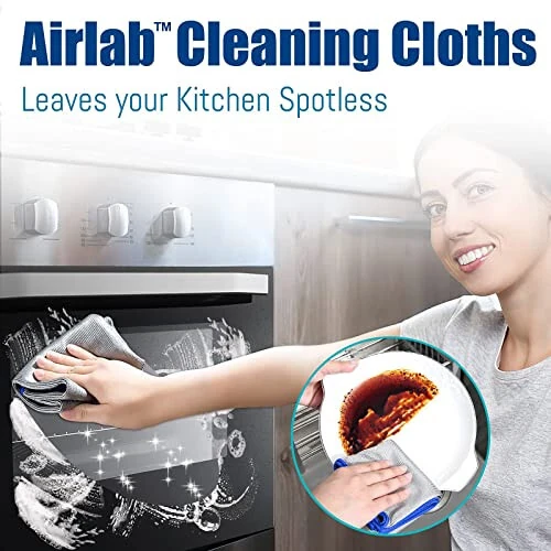 Airlab Streak Free Miracle Cleaning Cloth Easy Clean Pack of 8-12