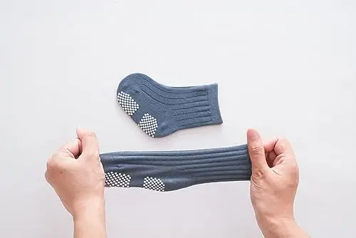 J Poqobog Baby Crew Socks,Grips Combed Cotton Socks Toddler Non-Skid for Girls,Boys Non Slip/Anti Skid 9-Pack - 5