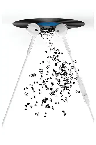 Jack Girişli Beyaz Kablolu Kulaklık Ios Android Uyumlu 3.5 mm Kulaklık Renkli-Siyah - 4