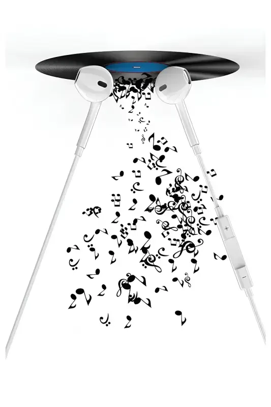 Jack Girişli Mavi Kablolu Kulaklık Ios Android Uyumlu 3.5 Mm Kulaklık-Mavi - 4