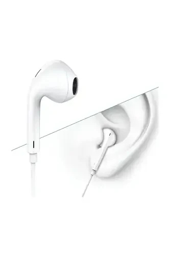 Jack Girişli Mavi Kablolu Kulaklık Ios Android Uyumlu 3.5 Mm Kulaklık-Mavi - FAVORS (1)