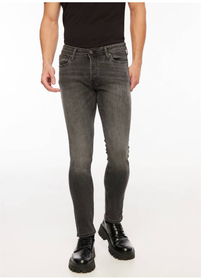 Jack & Jones 12159030_JJIGLENN Black Men's Low Waist Slim Fit Denim Pants - 8