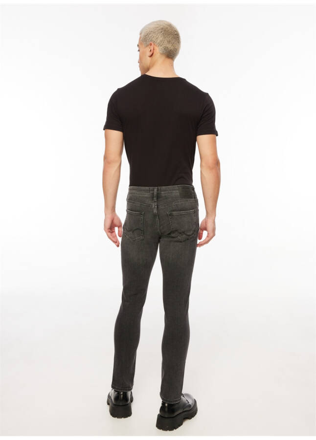 Jack & Jones 12159030_JJIGLENN Qora Erkaklar uchun past bel slim fit jinsi shimlar - 10