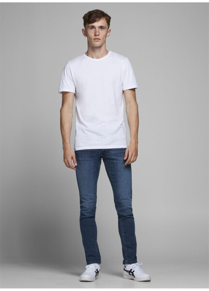 Jack & Jones 12173407 Erkaklar uchun past bel Slim Fit Denim shimlari - 9