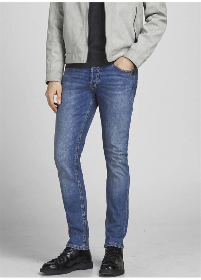 Jack & Jones 12184473_JJIGLENN JORIGINAL MF 031 Erkaklar uchun past bel skinny fit jinsi shim - 12