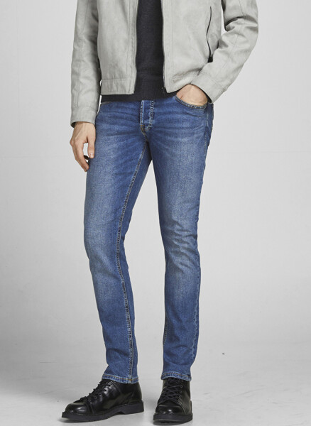 Jack & Jones 12184473_JJIGLENN JORIGINAL MF 031 Erkek Düşük Bel Skinny Fit Denim Pantolon - 4