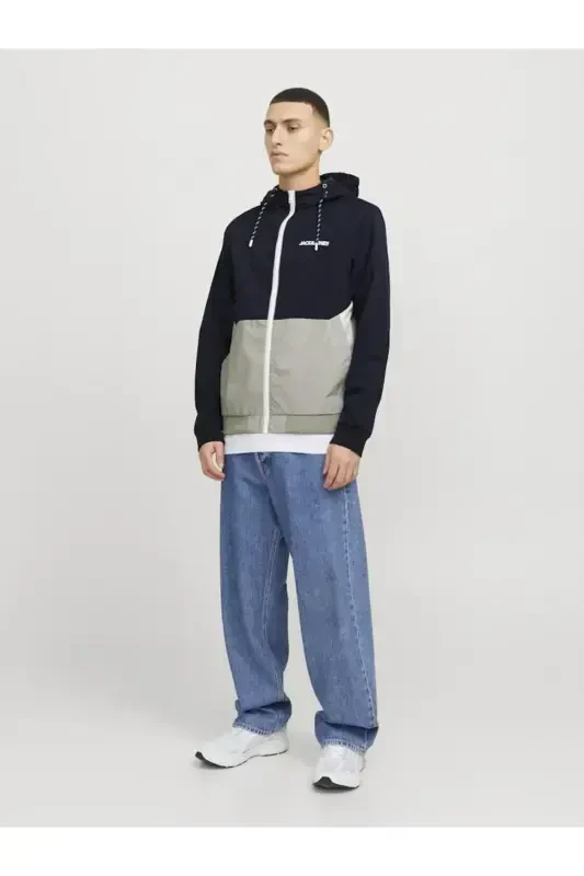 JACK & JONES 12200208 ERKAK KAPÜŞONLU MEVSIMLIK MONT-Sky Captain - JACK & JONES