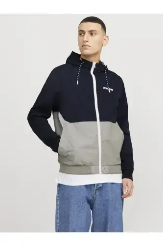 JACK & JONES 12200208 ERKAK KAPÜŞONLU MEVSIMLIK MONT-Sky Captain - JACK & JONES (1)