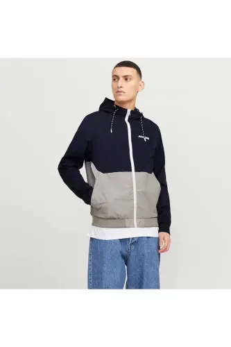 JACK & JONES 12200208 ERKAK KAPÜŞONLU MEVSIMLIK MONT-Sky Captain 