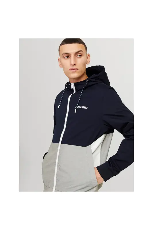 JACK & JONES 12200208 МУЖСКАЯ ДЕМИСЕЗОННАЯ КУРТКА С КАПЮШОНОМ-Sky Captain - 4