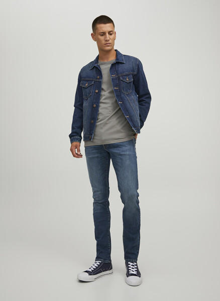 Jack & Jones 12223628_JJIGLENN JJIFOX JOS 547 50 Ko'k rangli erkaklar uchun past bel slim fit jinsi shimlari - 2