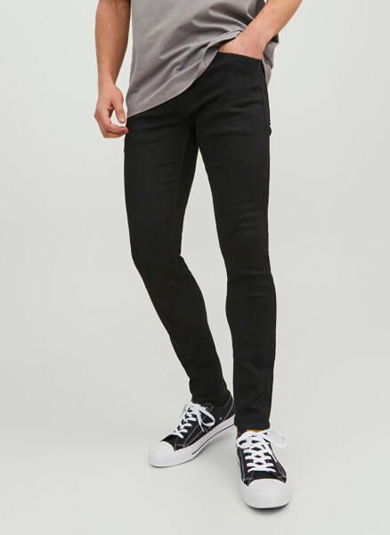 Jack & Jones 12237365_JJILIAM JJORIGINAL MF 773 Black Men's Low Waist Skinny Fit Denim Jeans - 6