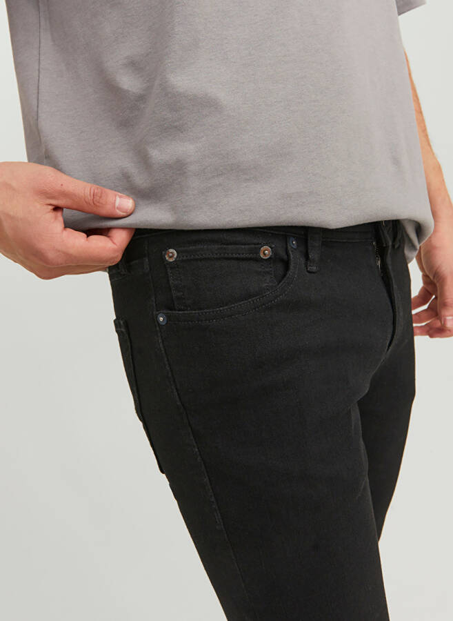 Jack & Jones 12237365_JJILIAM JJORIGINAL MF 773 Siyah Erkek Düşük Bel Skinny Fit Denim Pantolon - 1