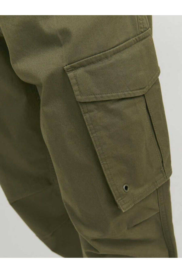 Jack Jones 12242264 Jpstkane Jjnoah Cuffed Men's Cargo Pants Khaki Green - 4