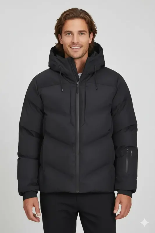 Jack Jones 12260482 Black Erkek Günlük Mont 12260482-BLACK Siyah - Siyah-J26048 - JACK & JONES