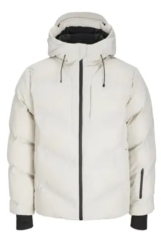 Jack Jones 12260482 Moonbeam Erkek Günlük Mont 12260482-MOONBEAM Beyaz-MN82 