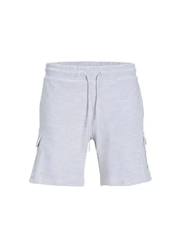 Jack & Jones Bağlamalı Bel Normal Beyaz Erkek Şort JPSTLOGO SWEAT SHORTS 2 COL SN GMS - 1