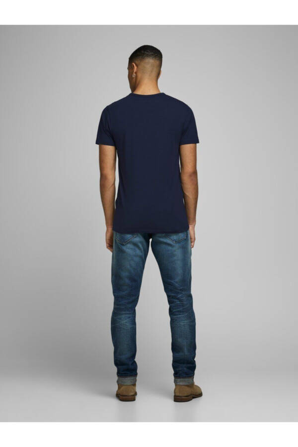 Jack Jones Basıc O-neck Tee S/s Noos Men's Tshırt 12058529 - MAVI - 4