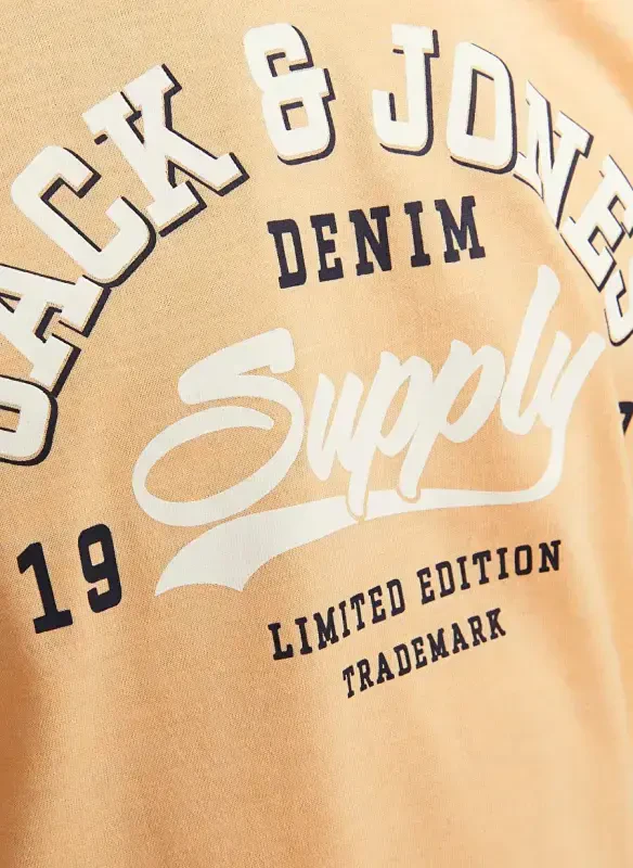 Jack & Jones Baskılı Somon Erkek T-Shirt JJELOGO TEE SS NECK 2 COL 23/24 NOO - 3