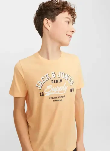Jack & Jones Baskılı Somon Erkek T-Shirt JJELOGO TEE SS NECK 2 COL 23/24 NOO - 4