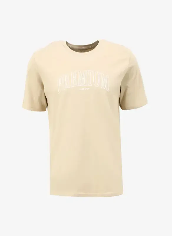 Jack & Jones Yuvarlak Yaka Açık Kahve Erkek T-Shirt JPRBLUMALIK SS TEE CREW NECK FST - 1