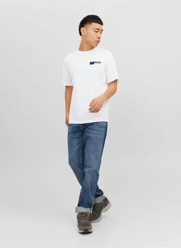 Jack & Jones Yuvarlak Yaka Beyaz Erkek T-Shirt JJECORP LOGO TEE PLAY SS O-NECK NOO - 4