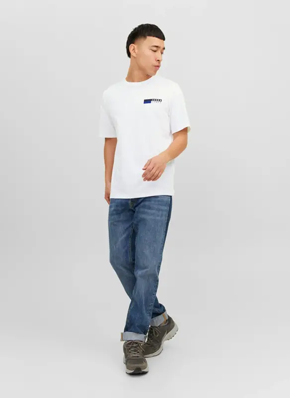 Jack & Jones Yuvarlak Yaka Beyaz Erkek T-Shirt JJECORP LOGO TEE PLAY SS O-NECK NOO - 4