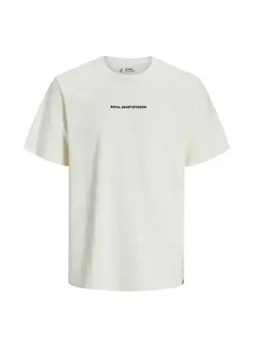 Jack & Jones Yuvarlak Yaka Kırık Beyaz Erkek T-Shirt RDDODIS TEE S/S CREW NECK SN - 3