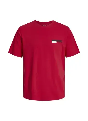 Jack & Jones Yuvarlak Yaka Kırmızı Erkek T-Shirt JJECORP LOGO TEE PLAY SS O-NECK NOO - JACK & JONES (1)
