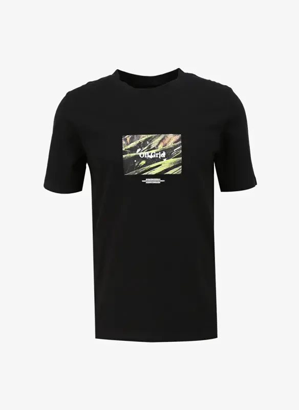 Jack & Jones Bisiklet Yaka Qora Erkaklar Futbolkasi JORLAFAYETTE PHOTO TEE SS CREW NECK - 6