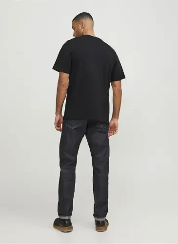 Jack & Jones Yuvarlak Yaka Siyah Erkek T-Shirt RDDLUCA TEE S/S CREW NECK NOOS - 8