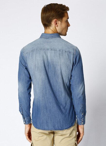 Jack & Jones Blue Men's Denim Shirt - 4