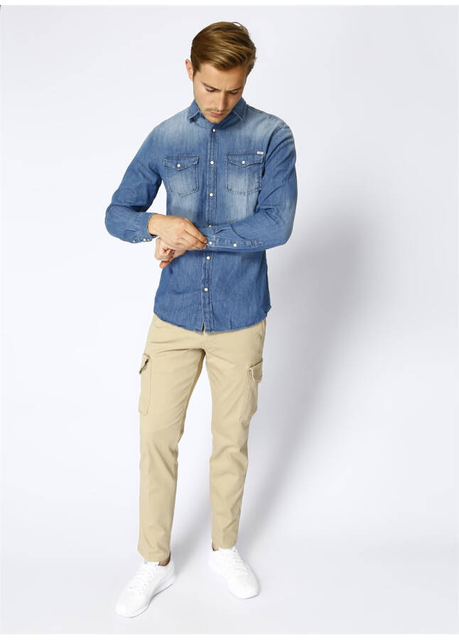 Jack & Jones Blue Men's Denim Shirt - 6