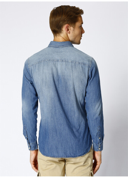 Jack & Jones Blue Men's Denim Shirt - 8