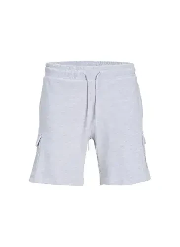 Jack & Jones Bog'lovli Bel Normal Oq Erkak Short JPSTLOGO SWEAT SHORTS 2 COL SN GMS - 1