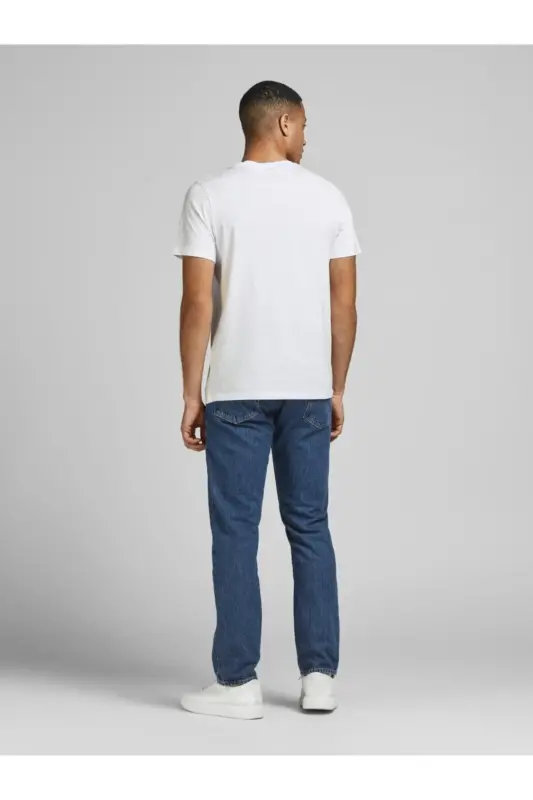 Jack Jones Corp Logo Tee Ss O-neck Noos Men White-Black Tshirt 12151955-09-White - 7