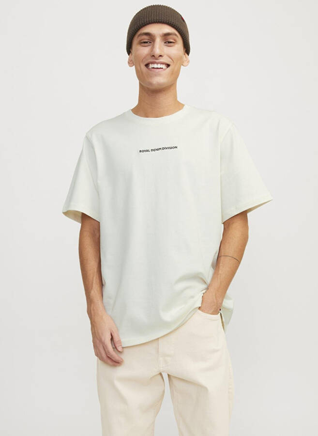 Jack & Jones Crew Neck Broken White Men's T-Shirt - 6