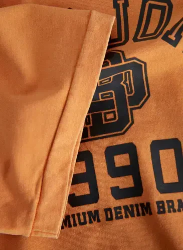 Jack & Jones Crew Neck Orange Men's T-Shirt JPRBLUSEBASTIAN SS TEE - 2