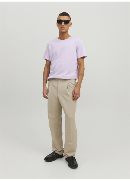 Jack & Jones Crew Neck Plain Lilac Men's T-Shirt - 8