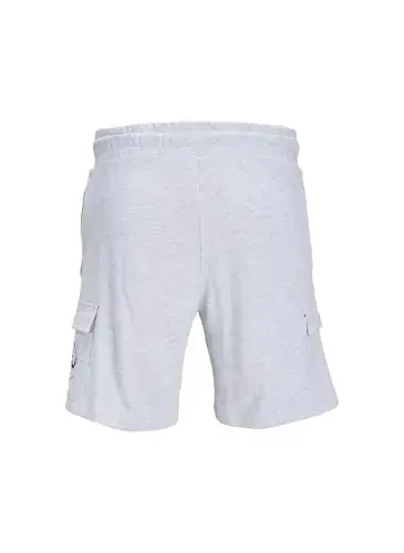 Jack & Jones Drawstring Regular Waist White Men's Shorts JPSTLOGO SWEAT SHORTS 2 COL SN GMS - JACK & JONES (1)