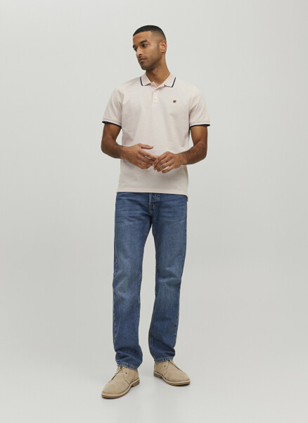 Jack & Jones Düz Ekru Polo Yaka Erkek T-Shirt - 1