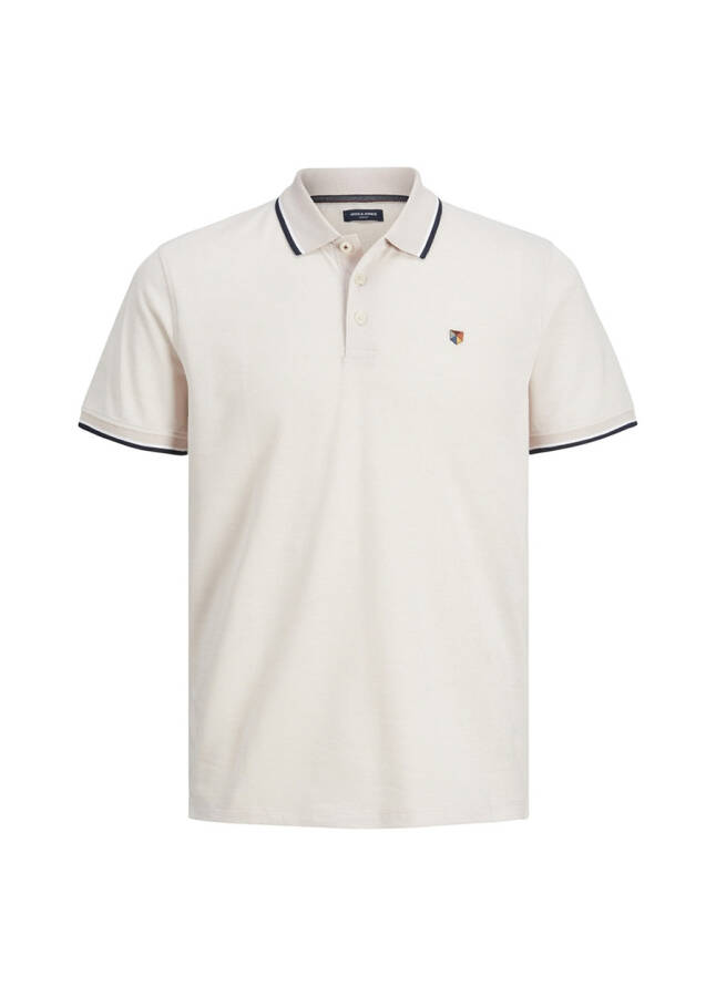 Jack & Jones Düz Ekru Polo Yaka Erkek T-Shirt - 9