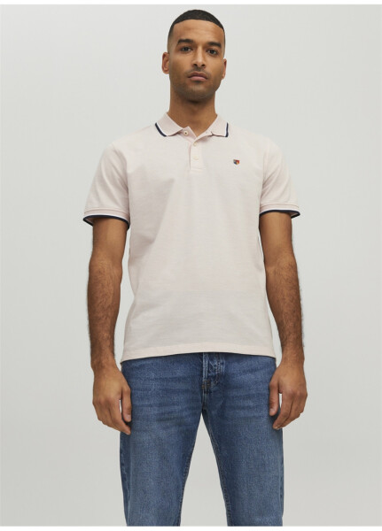 Jack & Jones Düz Ekru Polo Yaka Erkek T-Shirt - 11