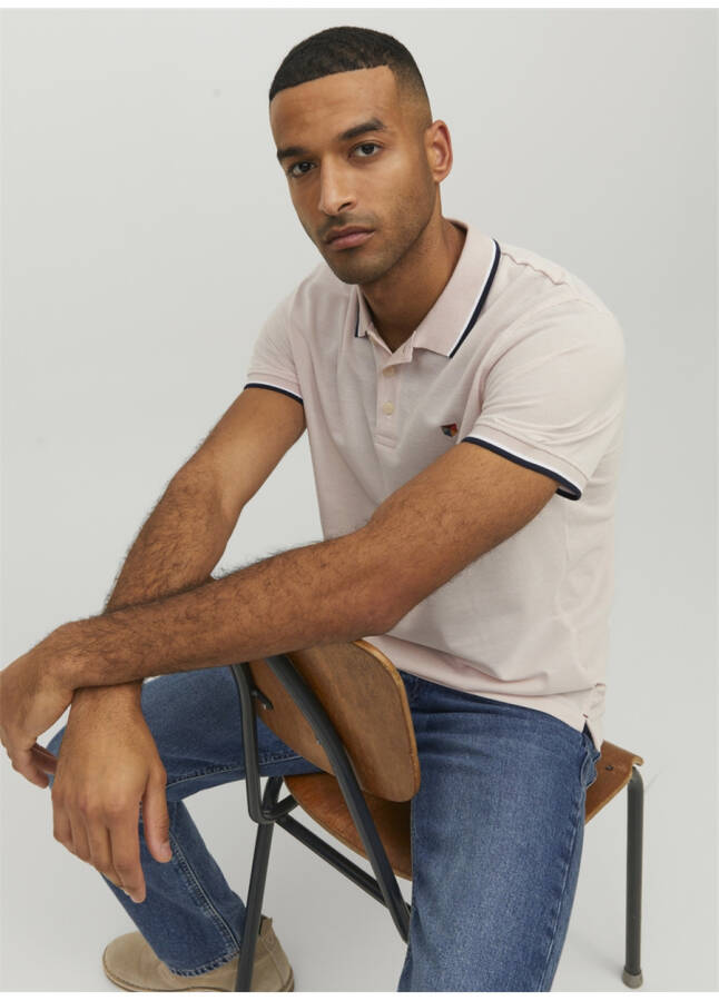 Jack & Jones Düz Ekru Polo Yaka Erkek T-Shirt - 13