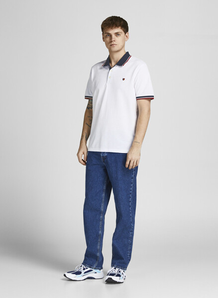 Jack & Jones Düz Kırık Beyaz Erkek Polo Tişört - 3