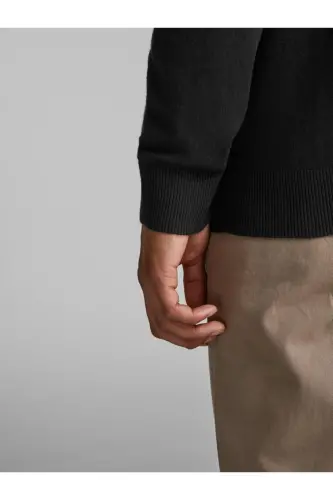 Jack Jones Emıl Erkak Kazak 12157417-Siyah - 4