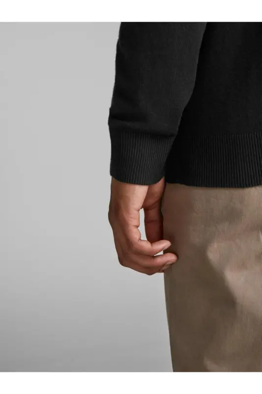 Jack Jones Emıl Erkak Kazak 12157417-Siyah - 4