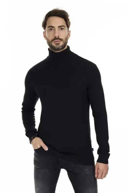 Jack Jones Emıl Erkek Kazak 12157417 - Siyah - JACK & JONES