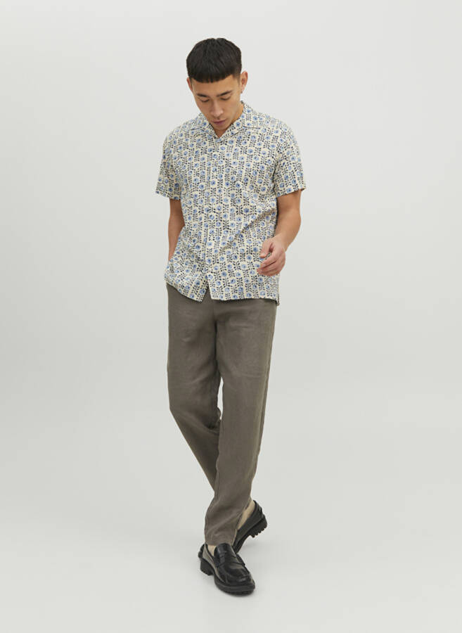 Jack & Jones Erkaklar Ko'ylak, Movi Naqshli, 12234367_JPRBLULANDON PRINT RESORT - 2