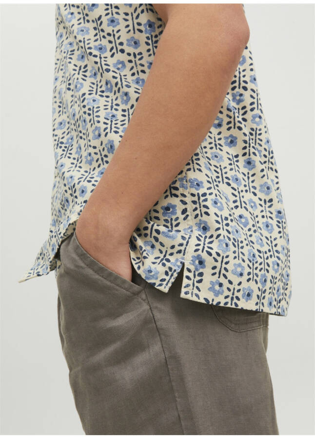 Jack & Jones Erkaklar Ko'ylak, Movi Naqshli, 12234367_JPRBLULANDON PRINT RESORT - 9